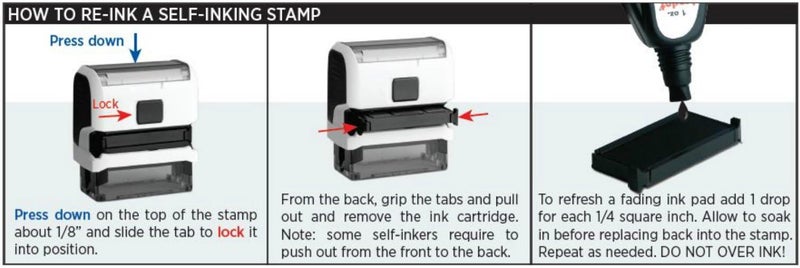 Infusion Paid Round Self-Inking Stock Rubber Stamp (3/4'' Diameter) - Blue Ink - Image 5